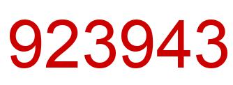 Número 923943 imagen rojo
