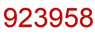 Número 923958 imagen rojo
