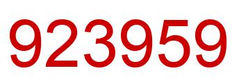 Número 923959 imagen rojo