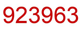 Number 923963 red image