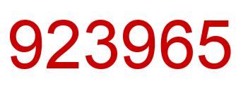 Número 923965 imagen rojo
