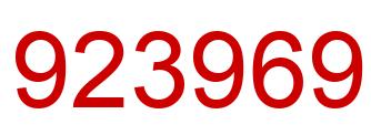 Número 923969 imagen rojo