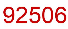 Number 92506 red image