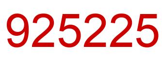 Number 925225 red image