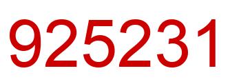 Número 925231 imagen rojo