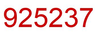 Número 925237 imagen rojo