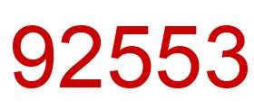 Número 92553 imagen rojo