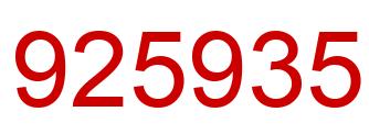 Number 925935 red image