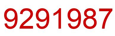 Número 9291987 imagen rojo