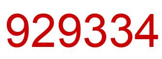 Número 929334 imagen rojo