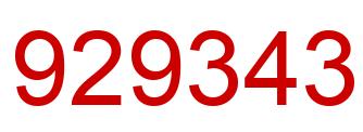 Número 929343 imagen rojo