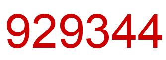 Número 929344 imagen rojo