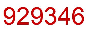 Número 929346 imagen rojo