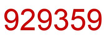 Número 929359 imagen rojo