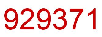 Número 929371 imagen rojo