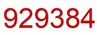 Número 929384 imagen rojo