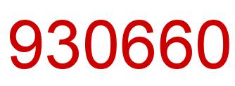 Número 930660 imagen rojo