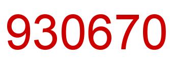 Número 930670 imagen rojo