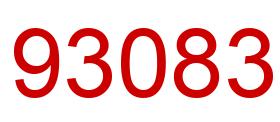 Number 93083 red image