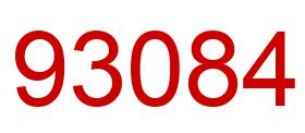 Number 93084 red image