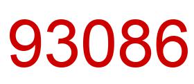 Number 93086 red image