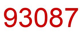 Number 93087 red image