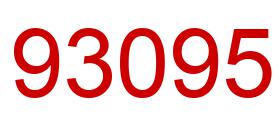 Number 93095 red image