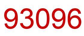 Number 93096 red image