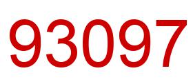 Number 93097 red image