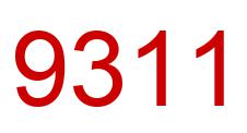 Number 9311 red image