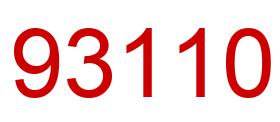 Number 93110 red image