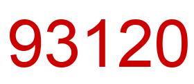 Number 93120 red image
