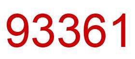 Number 93361 red image