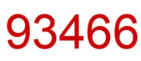 Number 93466 red image