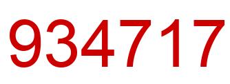 Number 934717 red image