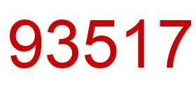 Number 93517 red image
