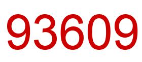 Number 93609 red image