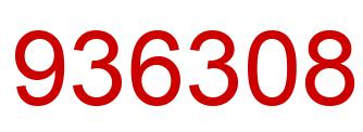 Number 936308 red image