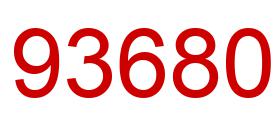 Number 93680 red image