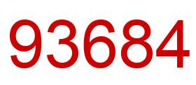 Number 93684 red image