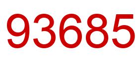 Number 93685 red image