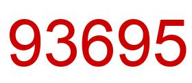 Number 93695 red image