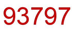 Number 93797 red image