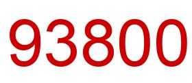 Number 93800 red image