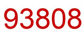 Number 93808 red image