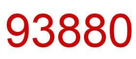 Number 93880 red image