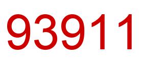 Number 93911 red image