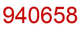 Number 940658 red image