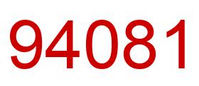 Number 94081 red image