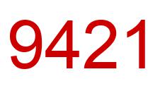 Number 9421 red image